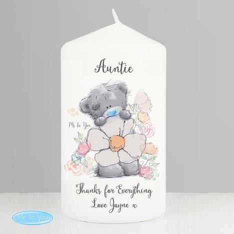 Personalised Me to You Floral Pillar Candle Extra Image 1